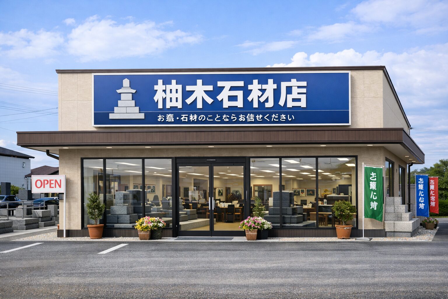 【サンプルページ】柚木石材店